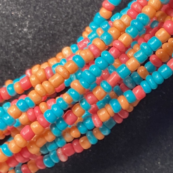 23" 14 Strand Colorful Beaded Necklace - Picture 4 of 7